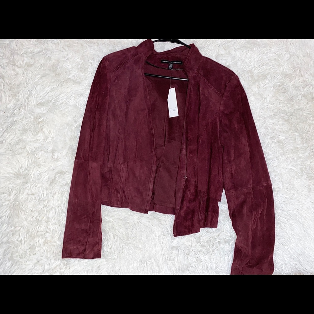 Maroon suede jacket